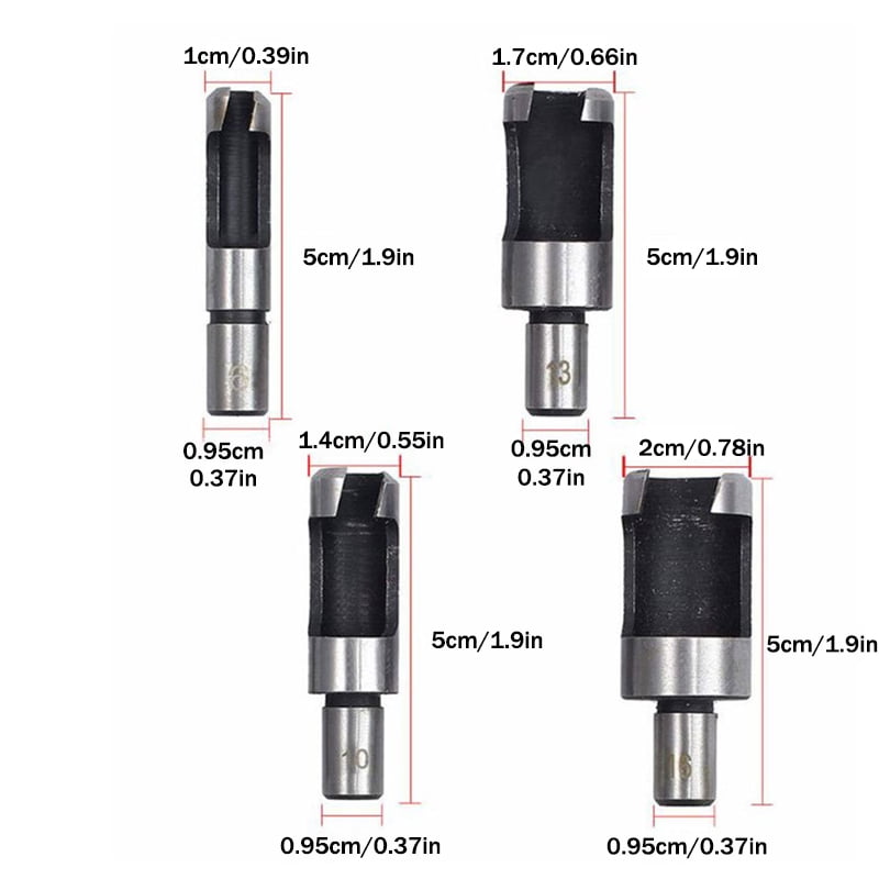 Cork drill claw barrel cork drill bit combination tool titanium plated hexagonal handle woodworking countersink drill bit set