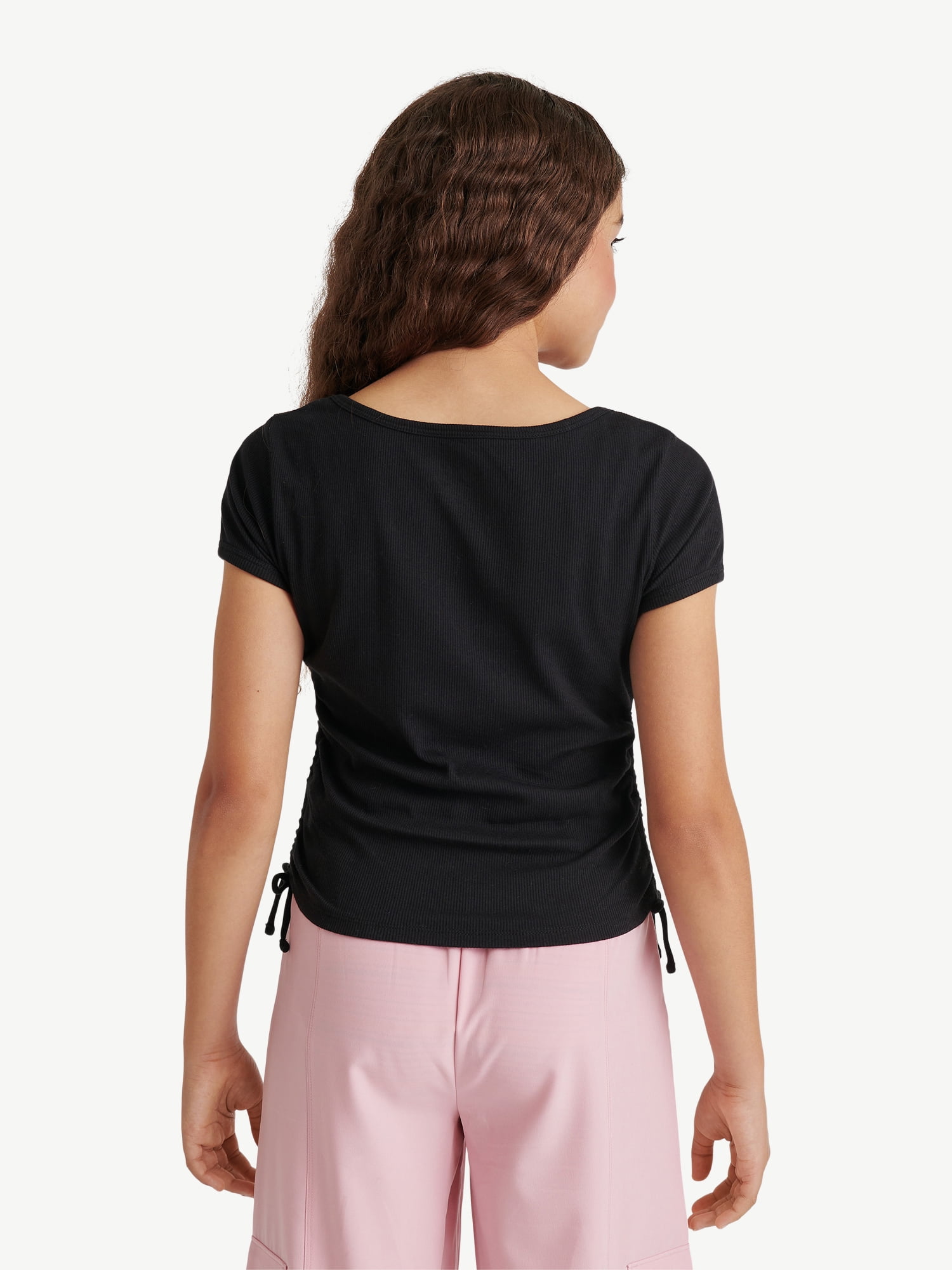 Justice Girls Square Neck Short Sleeve Top, Sizes XS - XLP