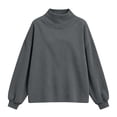 thumbnail image 6 of Nugftut Womens Corduroy Sweatshirts Mock Neck Fashion Long Sleeve Pullovers Casual Loose Pullover Shirts, 6 of 6