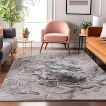Addison Rugs Mayfield Washable Transitional Abstract Gray Rectangle Rug, 3' x 5'