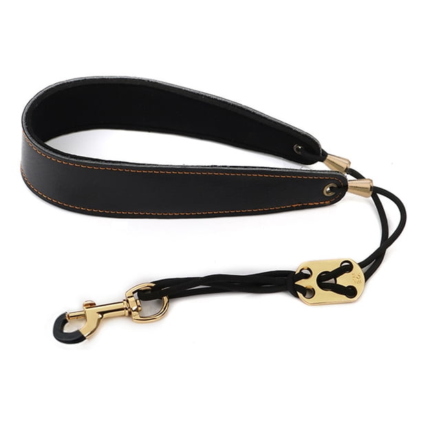Kuymtek Correa para El Cuello Saxofón Correa Acolchada Cuero Suave para Saxofón Tenor Soprano