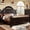 Dark Walnut, variant on Transitional King Size Bed, Gray With Enrapturing Floral Headboard, Fluted Bed Posts, Wood Material, Foundation Essential Bedroom Exotic Structure, Required
