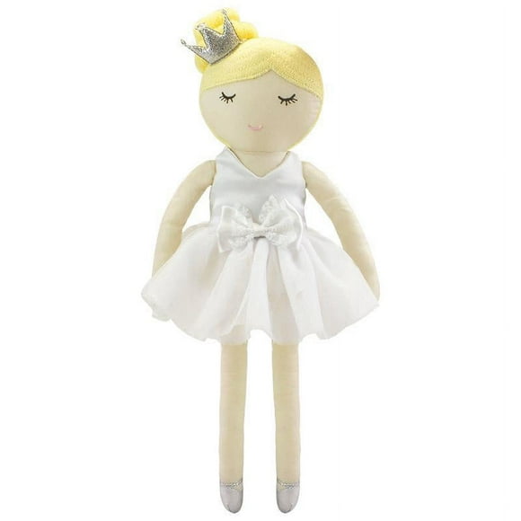 Plush Ballerina Doll for Girls, Soft Sleeping Companion for Toddlers, Infants and Babies 14" Tall, Extra Large, Handmade, First Baby Doll and Cute Toy Nursery Decor.