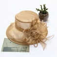 thumbnail image 2 of Clearance! Fdelink Women's Kentucky Daily Cap Fascinator Bridal Tea Party Wedding Hat Fashion Hat (Khaki), 2 of 2
