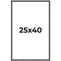 25x40 Rustic Brown Real Wood Picture Frame Width 0.75 inches | Interior Frame Depth 0.5 inches |