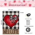 thumbnail image 5 of Buffalo Plaid Red Heart with Bow Valentines Welcome House Flag 28x40 Inch Double Sided Outside Love Outdoor Seasonal Decorative Garden Decorations, 5 of 6
