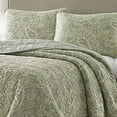 thumbnail image 2 of Stone Cottage Emilia Collection Quilt Set-100% Cotton, Reversible, Lightweight & Breathable Bedding with Matching Sham, Pre-Washed for Added Softness, Twin, Green, 2 of 3
