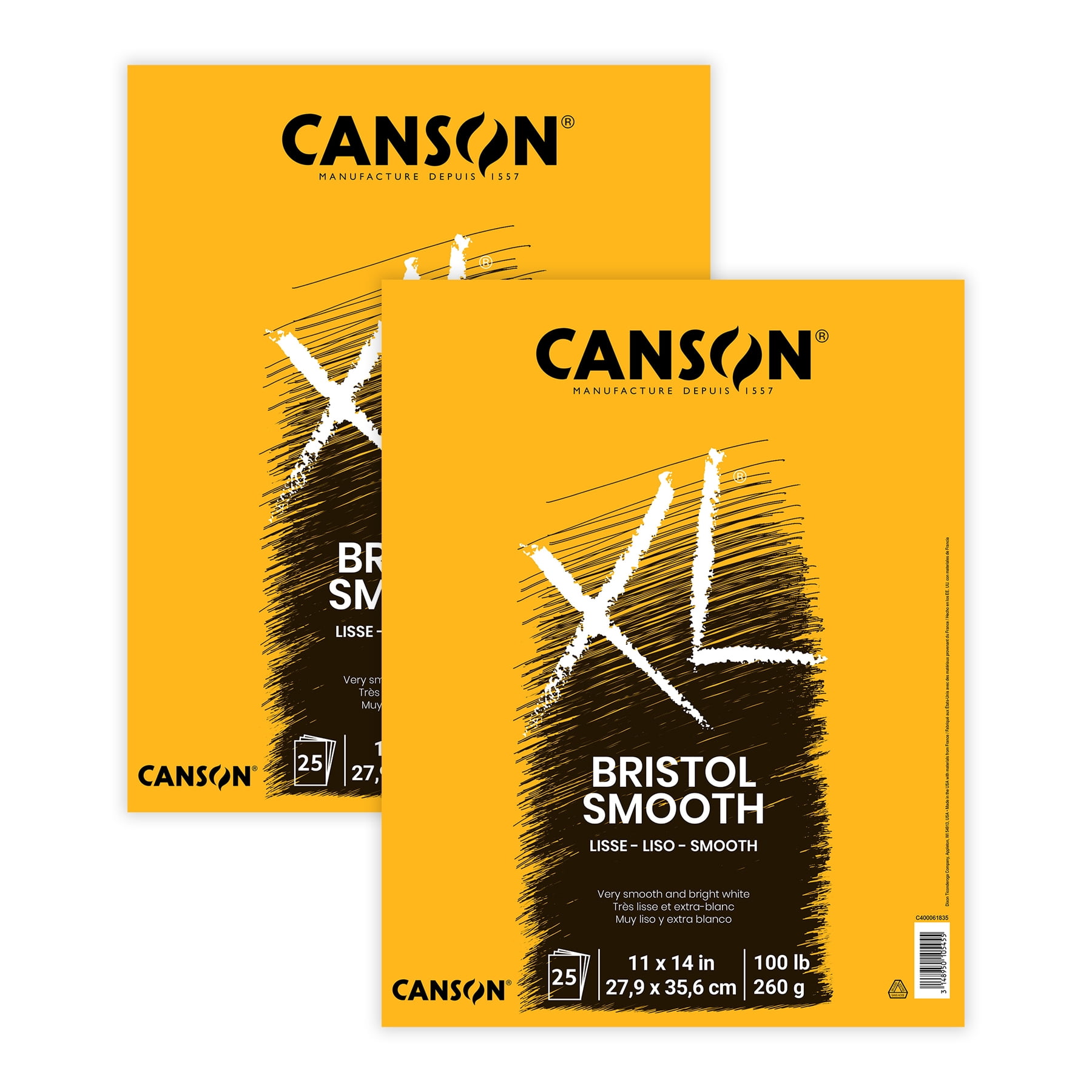 Canson, Mixed Media Sheet, 12x18 inch, 100 Sheet bulk pack