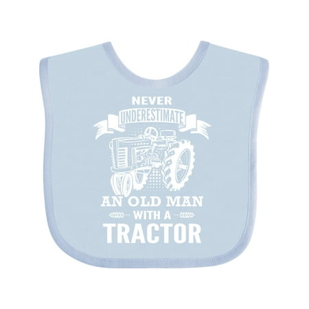 

Inktastic Old Man Tractor Gift Baby Boy Bib