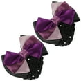 thumbnail image 4 of MasteelfCA 2 Pcs Filet à Cheveux Nœud Papillon Professionnel pour Femmes Chignon pour Hôtesse Employé de Banque, 4 of 7