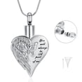 thumbnail image 2 of Angel Wing Heart with Butterfly Keepsake Pendent for Ashes and Chain Memorial Cremation Jewelry for Ashes Urn Necklace for Ashes of Loved One, 2 of 6