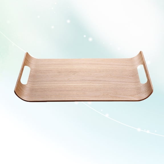 FONWILYO Dinner Tray 1Pcs Square Wood Tray 36x25x3cm Ashtree Wood for Serving Dinner