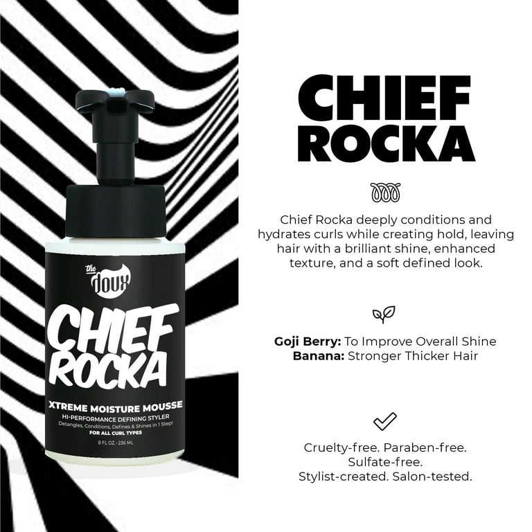 The Doux Chief Rocka Xtreme Hold Setting Foam, 8oz, All Hair Types
