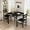 Black, variant on Hooseng 3 Piece Dining Table Set for 2, Small Wooden Kitchen Table with Storage, Farmhouse Square Dinette Set for Dining Room, Breakfast Nook, Apartment, Small Space
