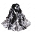 thumbnail image 2 of Yuanlong Womens Scarves Spring Winter Floral Print Thin Long Shawls And Wraps Outdoor Comfort Neckwear Lightweight Scarf, 2 of 3