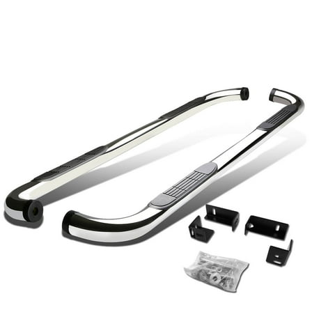 DNA Motoring 3" Chrome Side Step Nerf Bars Running Boards for 2004-2014 Colorado Canyon Crew Cab
