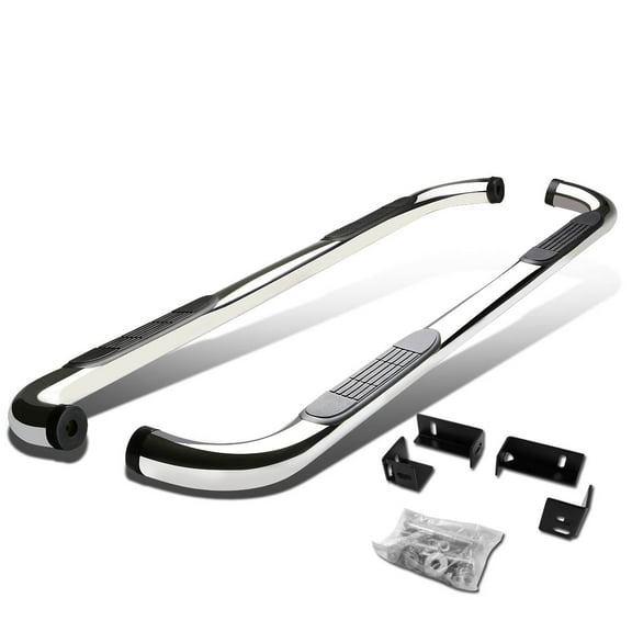 DNA Motoring 3" Chrome Side Step Nerf Bars Running Boards for 2004-2014 Colorado Canyon Crew Cab