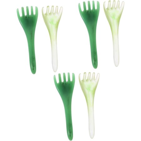 6 pcs Scalp Handheld Scrubber Traditional Gusha Spa Resin Scraper Meridians Body Portable Women Green Salon Facial Styling Hand Tool Relaxation Point Stick Gua Caring Comb Hair