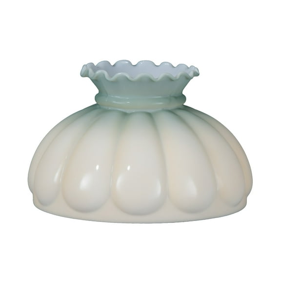 B&P Lamp® 9 7/8" Shade, Melon, Hunter Green/Cream Tint