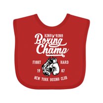 Inktastic Boxing Champ King of The Ring Boys or Girls Baby Bib