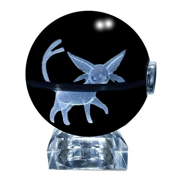Pokebola De Cristal 3d Pokemon Cristal Luz Espeon