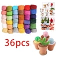 thumbnail image 2 of Hilo de lana de fibra de 36/45 colores para fieltrar con aguja hilado a mano materiales artesanales DIY, 2 of 9