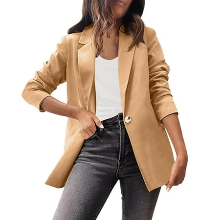 

gvdentm Scrub Jackets For Women Women s Waterproof Double- Trench Coat Classic Lapel Overcoat Slim Outerwear Coat with Belt