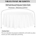 thumbnail image 2 of Mantel Fivenl de poliéster blanco, 229 cm, redondo (paquete de 12), 2 of 7
