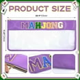 thumbnail image 2 of 1 PCS Mahjong Bag - Empty Mahjong Tiles Bag Only with Zippered & Letters, Case Only(Purple,Moh-jong), 2 of 12