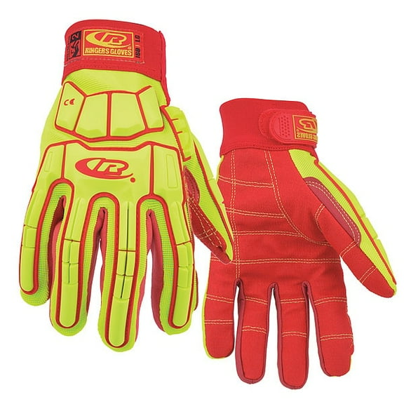 Ringers Gloves Cut Resistant Glove,Yellow/Red,XL,PR 168-11