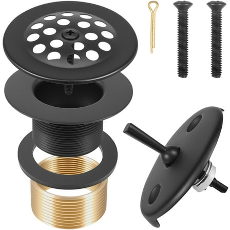 HKJUNFEI Bathtub Drain Stopper Bathtub Drains Bathtub Drains Rotate Handling Tub Drain Kit for Bathroom Waste Elbow