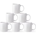 thumbnail image 1 of Juego de 6 tazas de café de cerámica, color blanco roto, con asa grande, para hombre, mujer, para latte/capuchino/cacao/leche, 1 of 4