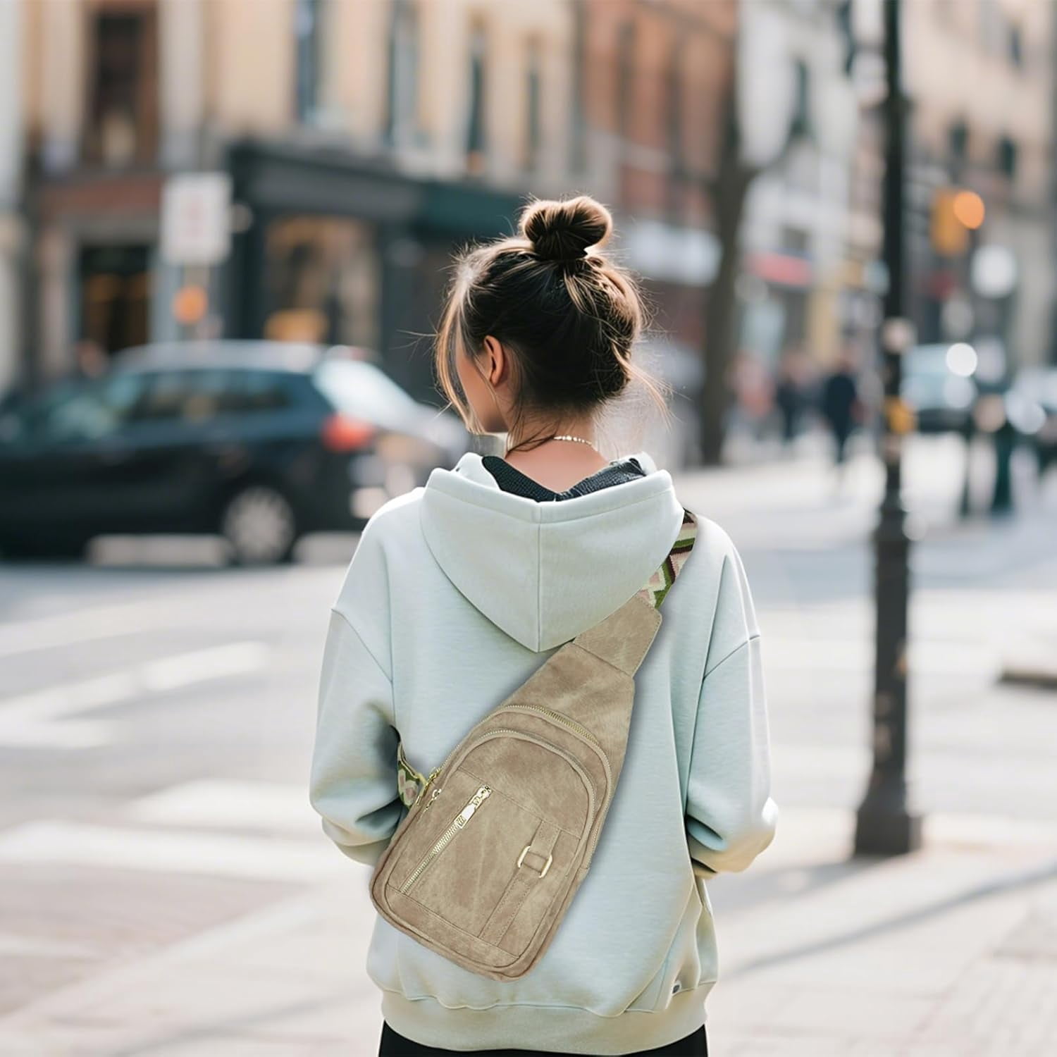 Small Sling Bag For Women，Casual Crossbody Sling PU Leather Bags，Anti-Theft Crossbody Bags，Sling Purses for Travel