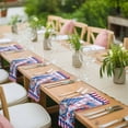 thumbnail image 4 of 4th of July Cloth Napkins, USA Flag Gnomes Independence Day Blue Red Washable and Reusable Dinner Napkins Set of 6, Table Napkin for Kitchen Party Birthday Wedding Hotel Housewarming 20"x20", 4 of 9