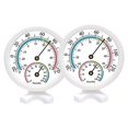 thumbnail image 1 of 2PCS Mini Indoor Thermometer Hygrometer 2 in 1 Temperature Humidity Outdoor Monitor Gauge for Wall, White, 1 of 5