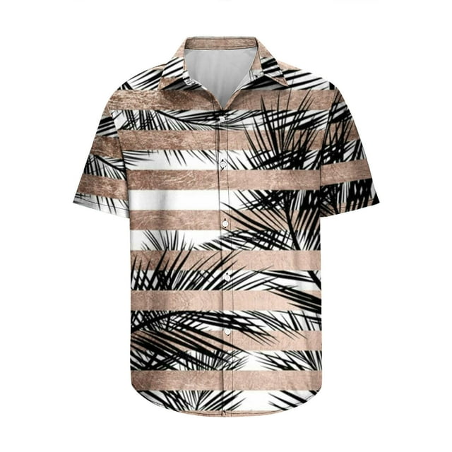 Birdeem Chemise Homme Imprimée 3D Hawaïenne à Manches Courtes Col à Revers Mode Décontractée Plage