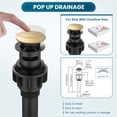 thumbnail image 6 of Wowow 8 in. Widespread Double Handle Bathroom Faucet in Black and Gold, 6 of 8