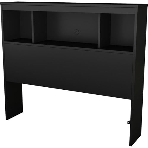South Shore Spark Bookcase Headboard Twin Pure Black Walmart Com Walmart Com