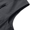 thumbnail image 6 of Mens Sleeveless Softshell Vest Waterproof Windproof Jacket Full Zip Outerwear Golf Vest with Muti Zipper Pockets Big and Tall Size XS-3XL Gray, 6 of 9