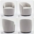 thumbnail image 4 of Ouyessir Swivel Barrel Chair Upholstered Armchair (Set of 1) Velvet-Grey, 4 of 5