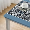 thumbnail image 4 of nygtbtfer  Round Tablecloth Polyester Table Cover Oil-Proof Spillproof Funny Laundry Room Theme Laundry Guide Icon Kitchen Tablecloth Indoor Desktop Protector for Dining Table, 4 of 7