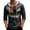 Black, variant on Men's Halloween Horror Graphic Hoodie, 3/4 Sleeve Loose Fit Pullover Sweatshirt, Lightweight Cozy Knit Scary Monster Mask Hooded Tee Theme Top, Red M