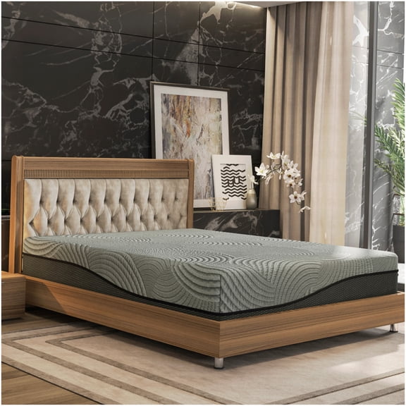 CHAMPFLAG Queen Size 12 Inch Cooling Gel Memory Foam Mattress, Medium Soft, CertiPUR-US Certified, Pressure Relieving, Motion Transfer Isolation