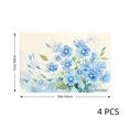 thumbnail image 2 of Joocar Blue Floral Watercolor Design Linen Table Mats Set of 4 for Home Kitchen Table Decor 12x18 inch, 2 of 2