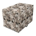 thumbnail image 1 of Floral Dog Crate Cover, Vintage Plant Arrangement with Soft Colors Faded Foliage Leaves Natural Vegetation, Easy to Use Pet Kennel Cover for Medium Large Dogs, 35" x 23" x 27", Tan Black, by Ambesonne, 1 of 6