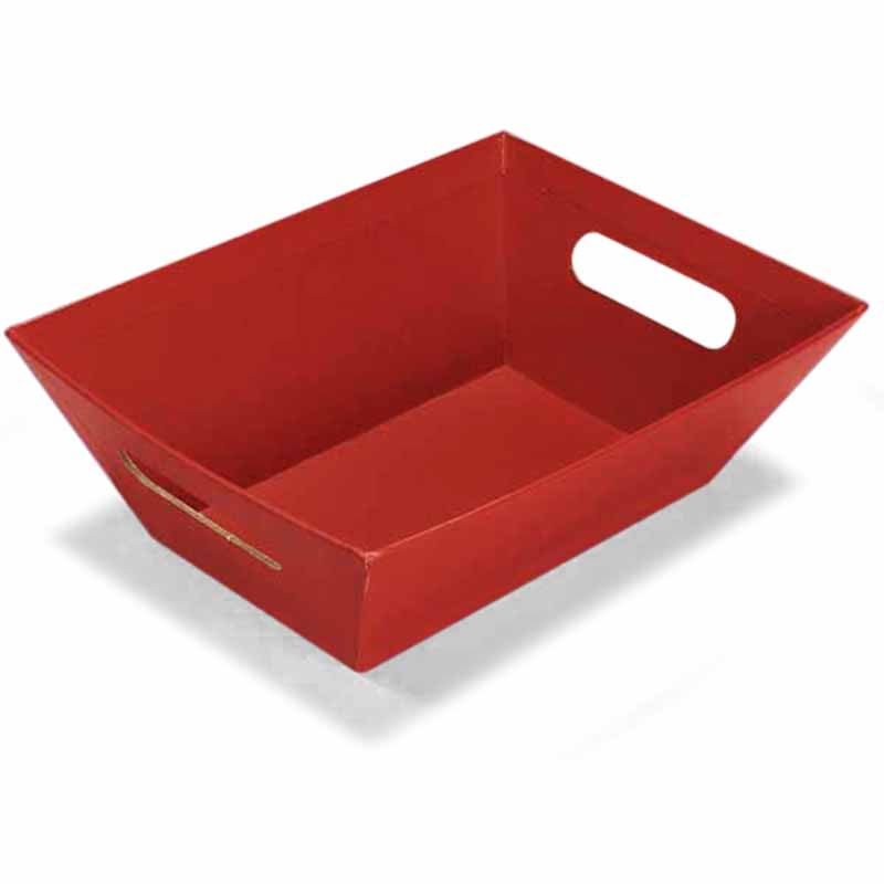 50ea 12 X 10" X 3 1/2" Red Heavy Cardboard Basket Tray Christmas by