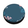 thumbnail image 2 of Waterproof Spare Wheel Cover, Flower's Party Deep Blue Adjustable Wheel Cover For Jeep Trailer RV SUV Car, 14 inch, 2 of 8