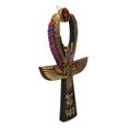 thumbnail image 3 of Ebros Egyptian Golden Ankh Scarab Maat and Eye of Horus Wall Decor Figurine 8" H, 3 of 7