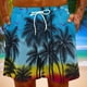 thumbnail image 5 of Puntoco Pantalones Cortos Con Estampado Hawaiano Para Hombre, Pantalones Cortos Con Bolsillo Y Cordón, Color Xl, 5 of 9