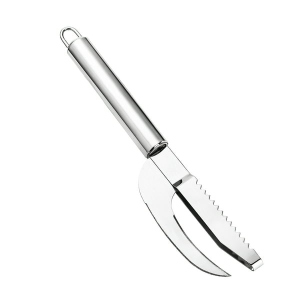 Cuchillo para escamas de pescado con redondo de acero inoxidable Cuchillo para vientre de pescado Cuchillo para vientre de pescado con función tres en : abra el vientre ANGGREK Otros